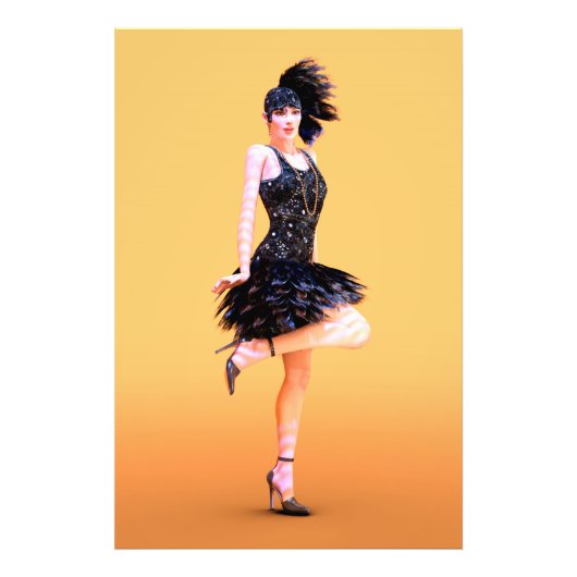 Vintage Flapperdansen Foto Afdruk (Voorkant)