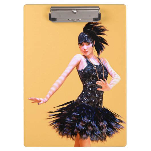 Vintage Flapperdansen Klembord (Voorkant)