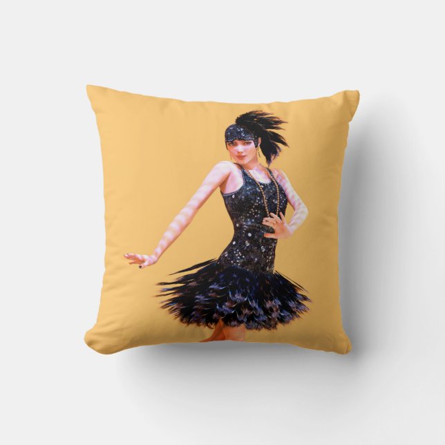 Vintage Flapperdansen Kussen (Voorkant)