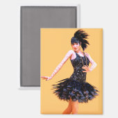 Vintage Flapperdansen Magneet (Voorkant / Achterkant)