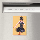 Vintage Flapperdansen Magneet (Insitu (Vaatwasser))