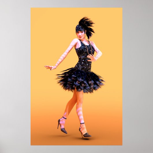 Vintage Flapperdansen Poster (Voorkant)