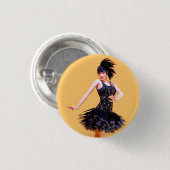 Vintage Flapperdansen Ronde Button 3,2 Cm (Voorkant /achterkant)