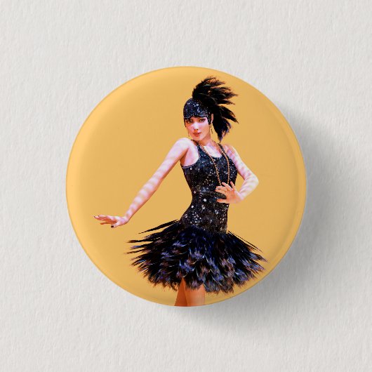 Vintage Flapperdansen Ronde Button 3,2 Cm (Voorkant)