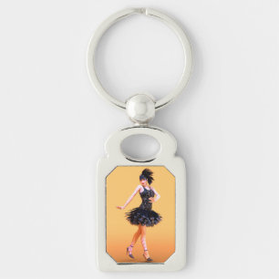 Vintage Flapperdansen Sleutelhanger