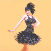 Vintage Flapperdansen Sticker (Voorkant)