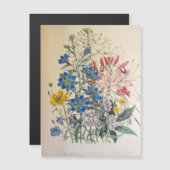 Vintage Flax and Cleome Botanical Illustration (Voorkant / Achterkant)