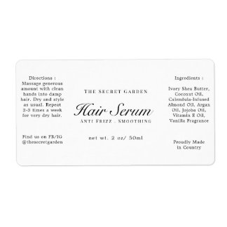 Vintage flesje Floral Hair Face Serum White Swirls Etiket
