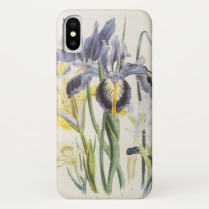 Vintage flessenwijn, tuinbouwbloemen iPhone x hoesje