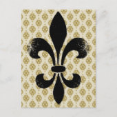 Vintage Fleur de lis Briefkaart (Voorkant)