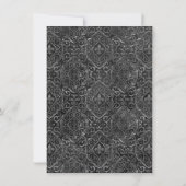 Vintage Fleur de Lis Damask | Grunge Wedding Kaart (Achterkant)