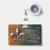 Vintage Fleur de lis Logo Badge (Voorzijde met uittrekbare clip)