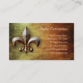 Vintage Fleur de lis Logo Visitekaartje