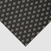 Vintage Fleur de Lis Petite Black Tissuepapier (Detail)