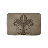 Vintage Fleur-de-lis Sepia Badmat (Voorkant)