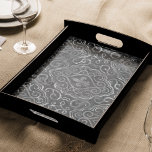 Vintage Fleur de Lis | Zwarte Silver Grunge Damask Tissuepapier<br><div class="desc">#abstractart Grandeur modern hedendaags kunstdeco geïnspireerd design in een romantisch jacquard brocade fleur de lis damask fabric-patroon komt tegemoet aan de noodlijdende 90-glansstijl met deze donkere houtskool zilver grijs New Orleans Franse Quarter-siermengoonleeuwen op een minimale zwarte achtergrond. Deze gemengde barokgradiënt voegt de perfecte pop van pizazz toe. Voor aanpassingen, coördinerende...</div>