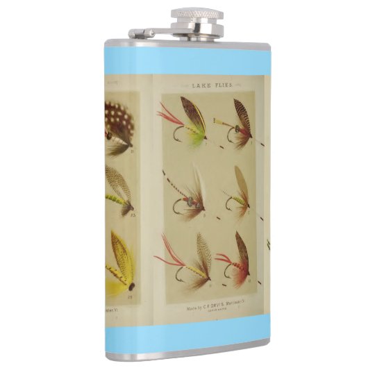 "Vintage Flies Fisherman" Heupfles (Rechts)