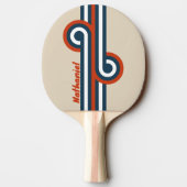 Vintage Flight Deck Stripe Loop met naam Tafeltennisbatje (Achterkant)