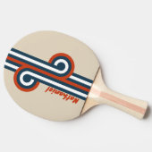 Vintage Flight Deck Stripe Loop met naam Tafeltennisbatje (Zijkant)