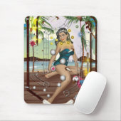 Vintage flipperkast spel muismat (Met muis)