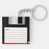 Vintage Floppy Disk Sleutelhanger (Achterkant)