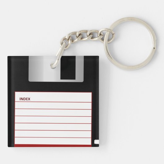 Vintage Floppy Disk Sleutelhanger (Achterkant)