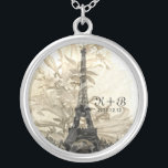 Vintage Flora Paris Eiffel Tower Love Gift Zilver Vergulden Ketting<br><div class="desc">Een liefdeshoed/cadeau voor liefhebbers/nieuwigheden/verloving/bruiloft/jubileum of iedereen die liefdevolle herinneringen heeft in Parijs. Volledig . Pas de tekst aan met je eigen tekst of verwijder deze allemaal.</div>