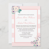 Vintage Flora Wedding Invitations Kaart (Voorkant)