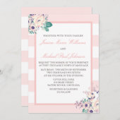 Vintage Flora Wedding Invitations Kaart (Voorkant / Achterkant)