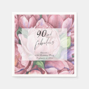 Vintage Floral 90e verpartij Servet