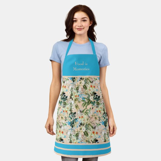 Vintage Floral Apron Schort (Gedragen)