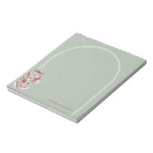 Vintage Floral Arch Custom Notitieblok - Green (Linkerzijde)