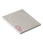 Vintage Floral Arch Custom Notitieblok - Grijs (Schuin)
