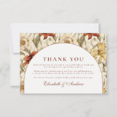 Vintage Floral Arch Elegant Wedding Bedankkaart (Voorkant)