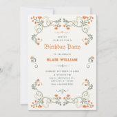 Vintage floral art nouveau birthday kaart (Voorkant)