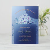 Vintage Floral Baby Shower Invitation – Classic Kaart (Staand voorkant)