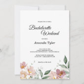 Vintage Floral Bachelorette Weekend Kaart (Voorkant)