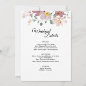 Vintage Floral Bachelorette Weekend Kaart (Achterkant)