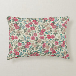 Vintage floral background. Floral pattern with sma Accent Kussen