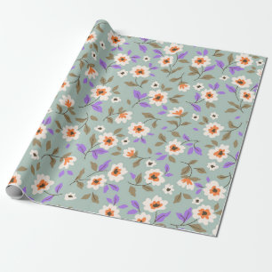 Vintage floral background. Floral pattern with sma Cadeaupapier