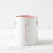 Vintage Floral Ballet Slippers Aesthetic Coffee Mok (Midden)