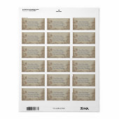 Vintage Floral Beige Etiket (Full Sheet)