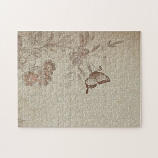 Vintage Floral Beige Legpuzzel (Horizontaal)