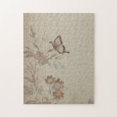 Vintage Floral Beige Legpuzzel (Verticaal)