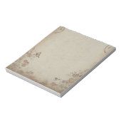 Vintage Floral Beige Notitieblok (Linkerzijde)