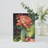 Vintage Floral Birthday Briefkaart (Staand voorkant)