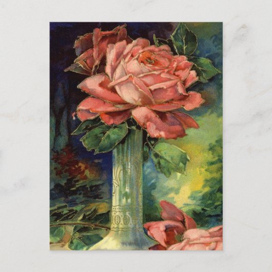 Vintage Floral Birthday Briefkaart (Voorkant)