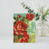 Vintage Floral Birthday Briefkaart (Staand voorkant)