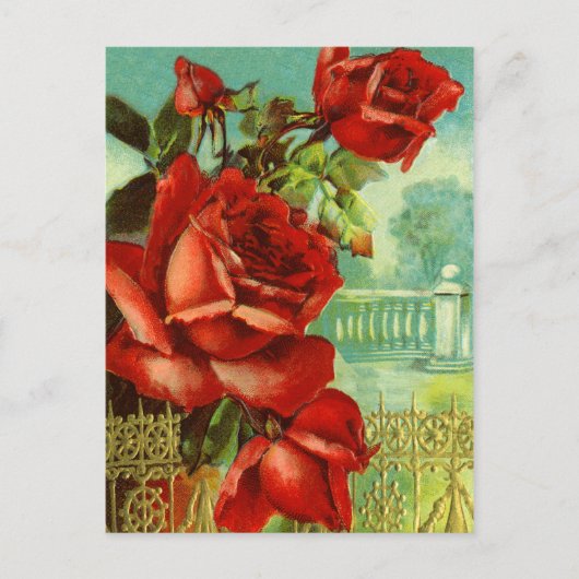 Vintage Floral Birthday Briefkaart (Voorkant)