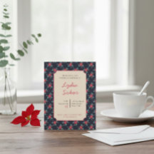 Vintage Floral Birthday Party Invitation 